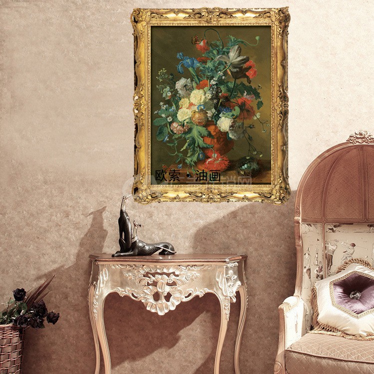 厂家直销瓶怒放花欧式静物花瓶写实油画客厅油画纯手绘- Buy Product on